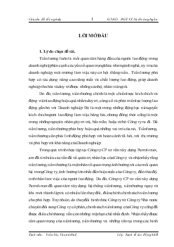 Chuyên đề Hoàn thiện các hình thức tiền lương, tiền thưởng tại Công ty Cổ phần tư vấn xây dựng Petrolimex