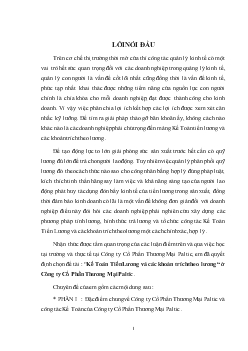 Chuyên đề Kế Toán Tiền Lương và các khoản trích theo lương ở Công ty Cổ Phần Thương Mại Paltic