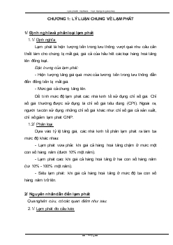 Đề tài Lạm phát ở nước ta. Thực trạng và giải pháp