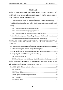 Báo cáo thực tập tại Công ty TNHH Minh Quang