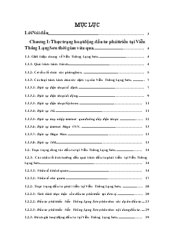 Chuyên đề Đầu tư phát triển tại viễn thông Lạng Sơn