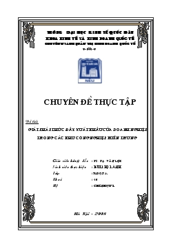 Chuyên đề Giải pháp thúc đẩy xuất khẩu của doanh nghiệp trong các khu công nghiệp Miền Trung