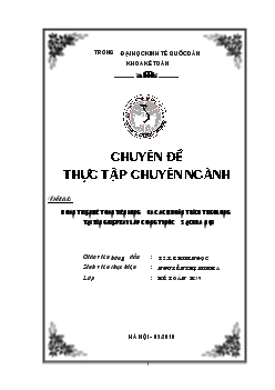Chuyên đề Hoàn thiện kế toán tiền lương và các khoản trích theo lương tại Xí nghiệp xây lắp công ty nước sạch Hà Nội