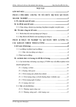Chuyên đề Kế toán tiền lương và các khoản trích theo lương tại Công ty TNHH xúc tiến đầu tư phát triển doanh nghiệp Việt