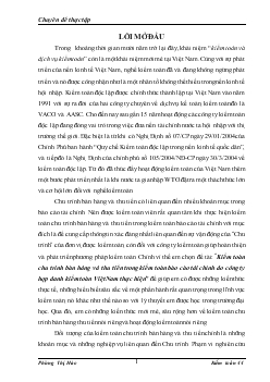 Chuyên đề Kiểm toán chu trình bán hàng và thu tiền trong kiểm toán báo cáo tài chính do công ty hợp danh kiểm toán Việt Nam thực hiện