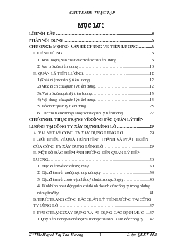 Chuyên đề Một số vấn đề về hoàn thiện quỹ tiền lương tại công ty xây dựng Lũng Lô