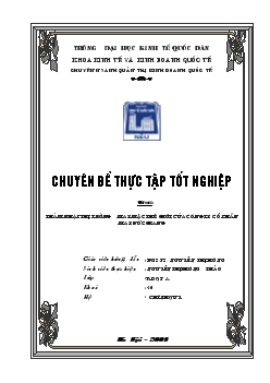 Chuyên đề Thâm nhập thị trường may mặc thế giới của công ty cổ phần may Đức Giang