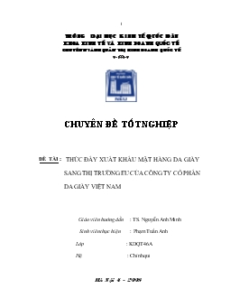 Chuyên đề Thúc đẩy xuất khẩu mặt hàng da giày sang thị trường EU của công ty cổ phần da giày Việt Nam