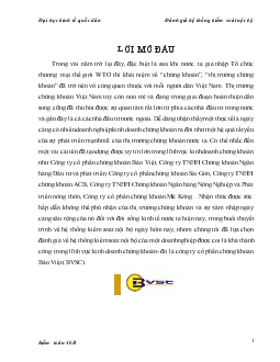 Đề tài Đánh giá hệ thống kiểm soát nội bộ Công ty cổ phần chứng khoán Bảo Việt (BVSC)