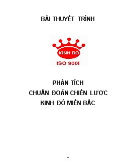Đề tài Phân tích chuẩn đoán chiến lược kinh đô miền bắc