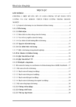 Khóa luận Kế toán tiền lương và các khoản trích theo lương tại công ty TNHH xây dựng và thương mại vật liệu Vĩnh Cửu