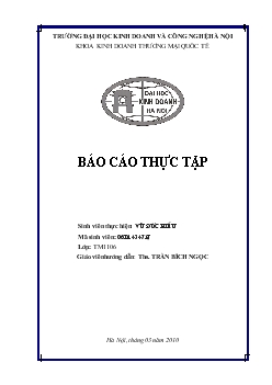 Báo cáo thực tập tại Công ty TNHH sơn T.C.O Hà Nội
