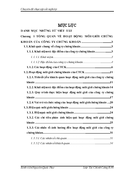 Chuyên đề Phát triển hoạt động môi giới của công ty TNHH Ngân Hàng Nông Nghiệp và Phát Triển Nông Thôn Việt Nam