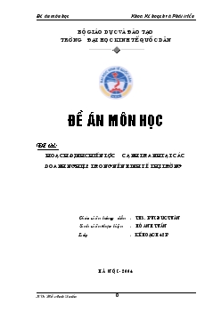 Đề án Hoạch định chiến lược cạnh tranh tại các doanh nghiệp trong nền kinh tế thị trường