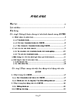 Đề án Kinh doanh trong doanh nghiệp thương mại và các giải pháp nâng cao hiệu quả sử dụng vốn