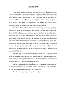 Đề tài Cơ sở lý luận triết học của chiến lược Công nghiệp hóa, Hiện đại hóa ở Việt Nam trong thời kỳ quá độ lên chủ nghĩa xã hội