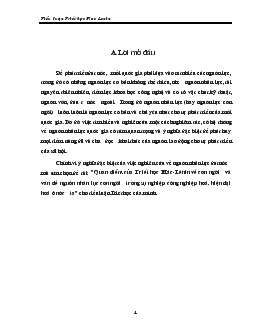 Tiểu luận Quan điểm của Triết học Mác-Lênin về con người và vấn đề nguồn nhân lực con người trong sự nghiệp công nghiệp hoá, hiện đại hoá ở nước ta