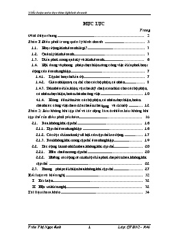 Tiểu luận Tác động làm ô nhiễm bầu không khí tập thể của điều phối hoạt động của doanh nghiệp yếu kém