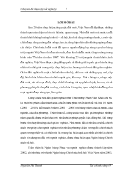Chuyên đề Giải pháp góp phần phát triển hoạt động cho vay người nghèo tại Ngân hàng chính sách xã hội Việt Nam