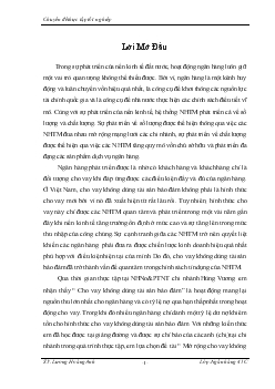 Chuyên đề Mở rộng cho vay không dùng tài sản bảo đảm tại Ngân hàng nông nghiệp và phát triển nông thôn chi nhánh Hùng Vương