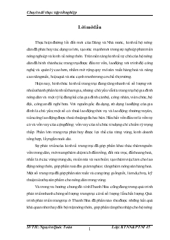 Chuyên đề Thực trạng và giải pháp phát triển kinh tế trang trại ở tỉnh Thanh Hóa giai đoạn 2006 – 2010