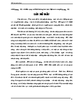 Đề án Thị trường Mỹ và triển vọng xuất khẩu hàng hoá của Việt nam sang thị trường Mỹ