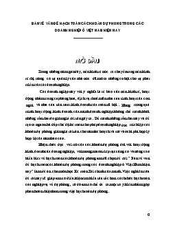 Đề tài Bàn về vấn đề hạch toán các khoản dự phòng trong các doanh nghiệp ở Việt Nam hiện nay