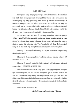 Đồ án Kiểm soát chi phí nâng cao hiệu quả trong doanh nghiệp xây dựng giao thông