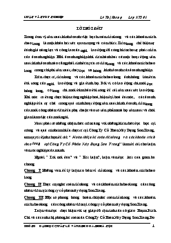 Luận văn Hoàn thiện kế toán tiền lương và các khoản trích theo lương tại Công Ty Cổ Phần Xây Dựng Sơn Trang