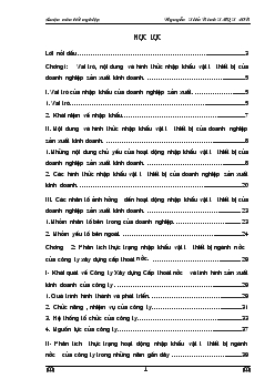 Luận văn Một số giải pháp nhằm hoàn thiên hoạt động nhập khẩu vật tư thiết bị ngành nước của công ty xây dựng cấp thoát nước – WASEENCO