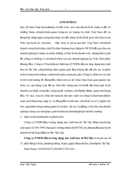 Báo cáo thực tập tổng hợp tại Công ty TNHH đầu tư ứng dụng sản xuất bao bì Hà Nội
