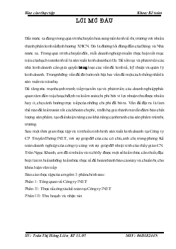 Báo cáo Thực tế công tác kế toán tại Công ty INET