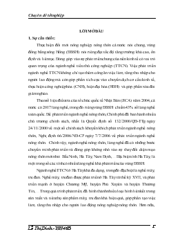 Chuyên đề Định hướng và giải pháp nhằm củng cố và nâng cao cơ chế liên kết tiêu thụ sản phẩm mây, tre đan xuất khẩu ở tỉnh Hà Tây