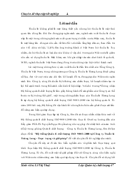 Chuyên đề Hệ thống Quản lí chất lượng ISO 9001:2000 tại Công ty Thuốc lá Thăng Long - Thực trạng và giải pháp