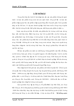 Chuyên đề Hệ thống quản trị chất lượng theo bộ tiêu chuẩn ISO 9001 -2000 tại Công ty Cổ phần Bánh kẹo Hải Châu - Thực trạng và giải pháp hoàn thiện