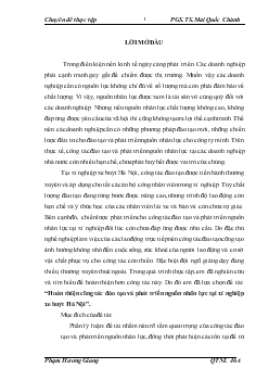 Chuyên đề Hoàn thiện công tác đào tạo và phát triển nguồn nhân lực tại xí nghiệp xe buýt Hà Nội