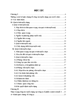 Chuyên đề Hoàn thiện công tác tuyển dụng tại công ty cổ phần constrexim số 1