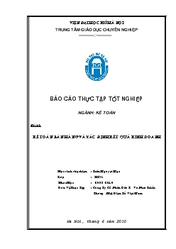 Chuyên đề Kế toán bán hàng và xác định kết quả kinh doanh cuả công ty Cổ Phần Đầu Tư và Phát Triển Thương Mại Điện Tử Việt Nam