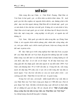 Chuyên đề Một số giải pháp tăng cường thu hút đầu tư trực tiếp của Nhật Bản vào Việt Nam