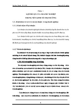 Chuyên đề Một số kiến nghị nhằm tăng lợi nhuận tại Công ty TNHH Hà Thành