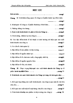 Chuyên đề Nâng cao hiệu quả sản xuất kinh doanh của Công ty Cổ phần bánh kẹo Hải Châu