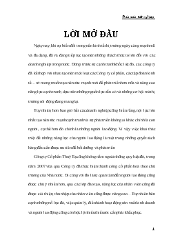 Chuyên đề Một số giải pháp nhằm nâng cao hiệu quả sử dụng thời gian lao động của công nhân sản xuất nhà máy Kem Thuỷ Tạ - Công ty cổ phần thương mại Thủy Tạ