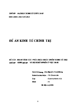 Đề án Phân tích các giải pháp phát triển kinh tế thị trường định hướng xã hội chủ nghĩa ở Việt Nam