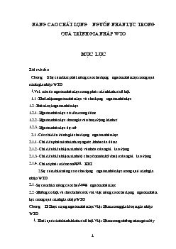 Đề tài Nâng cao chất lượng nguồn nhân lực trong quá trình gia nhập WTO