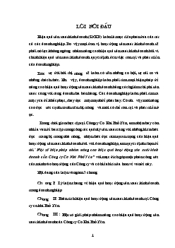 Luận văn Một số biện pháp nhằm nâng cao hiệu quả hoạt động sản xuất kinh doanh của Công ty Cơ Khí Phổ Yên