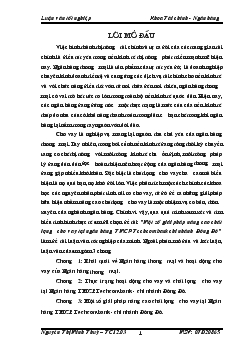 Luận văn Một số giải pháp nâng cao chất lượng cho vay tại ngân hàng thương mại cổ phần Techcombank chi nhánh Đông Đô