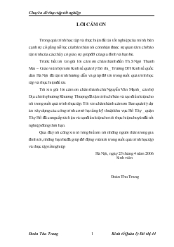 Đề tài Bước đầu đánh giá công tác giải phóng mặt bằng (GPMB) phục vụ cho dự án xây dựng các công trình cơ sở hạ tầng kỹ thuật (CSHTKT) khu vực Hồ Tây_ Quận Tây Hồ