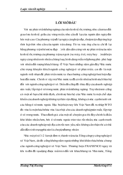 Đề tài Các giải pháp marketing nhằm phát triển thị trường sản phẩm ô tô nhãn hiệu transinco bahai k29 của nhà máy sản xuất ô tô 3-2