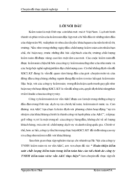 Đề tài Hoàn thiện kiểm soát chất lượng kiểm toán trong kiểm toán Báo cáo tài chính do công ty TNHH kiểm toán và tư vấn A&C thực hiện