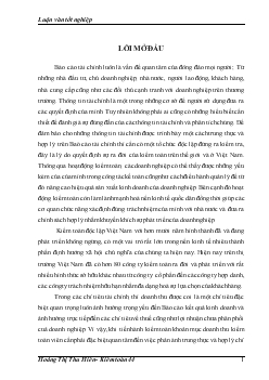 Đề tài Hoàn thiện kiểm toán khoản mục doanh thu trong kiểm toán Báo cáo tài chính do Công ty Kiểm toán và Định giá Việt Nam thực hiện